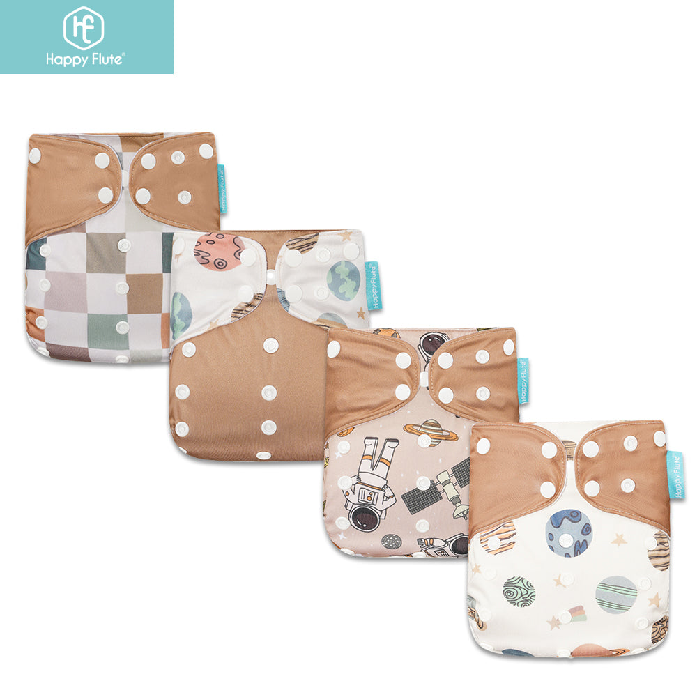 Happyflute 4pcs/set Washable Eco-friendly Baby Cloth Diaper Ecological –  happyflute