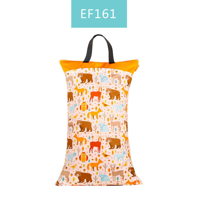 Large Wet/Dry Diaper Bag Dual Zippered Waterproof Pail For Cloth